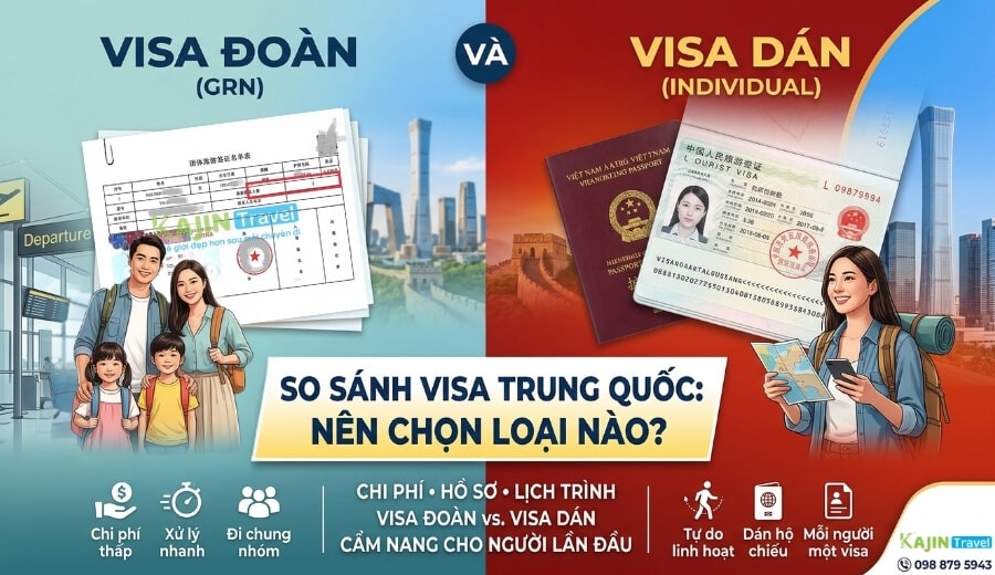 Nên chọn visa đoàn hay visa dán
