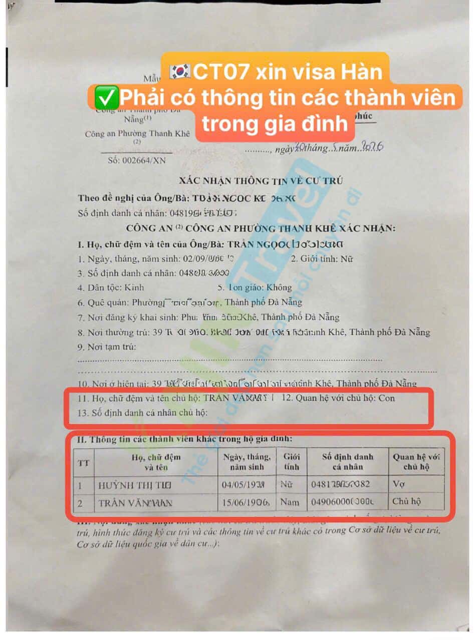 mẫu CT07 đạt yêu cầu cho visa Hàn Quốc